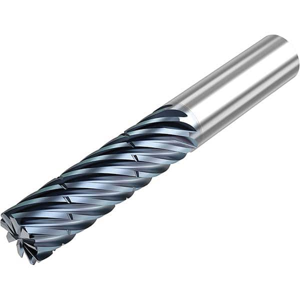 Niagara Cutter - 1" Diam 9 Flute Solid Carbide 0.03" Corner Radius End Mill - Exact Tooling