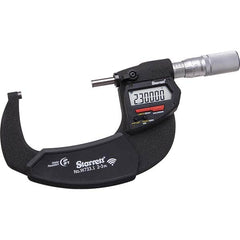 Starrett - Electronic Outside Micrometers Minimum Measurement (Decimal Inch): 2 Minimum Measurement (mm): 50 - Exact Tooling