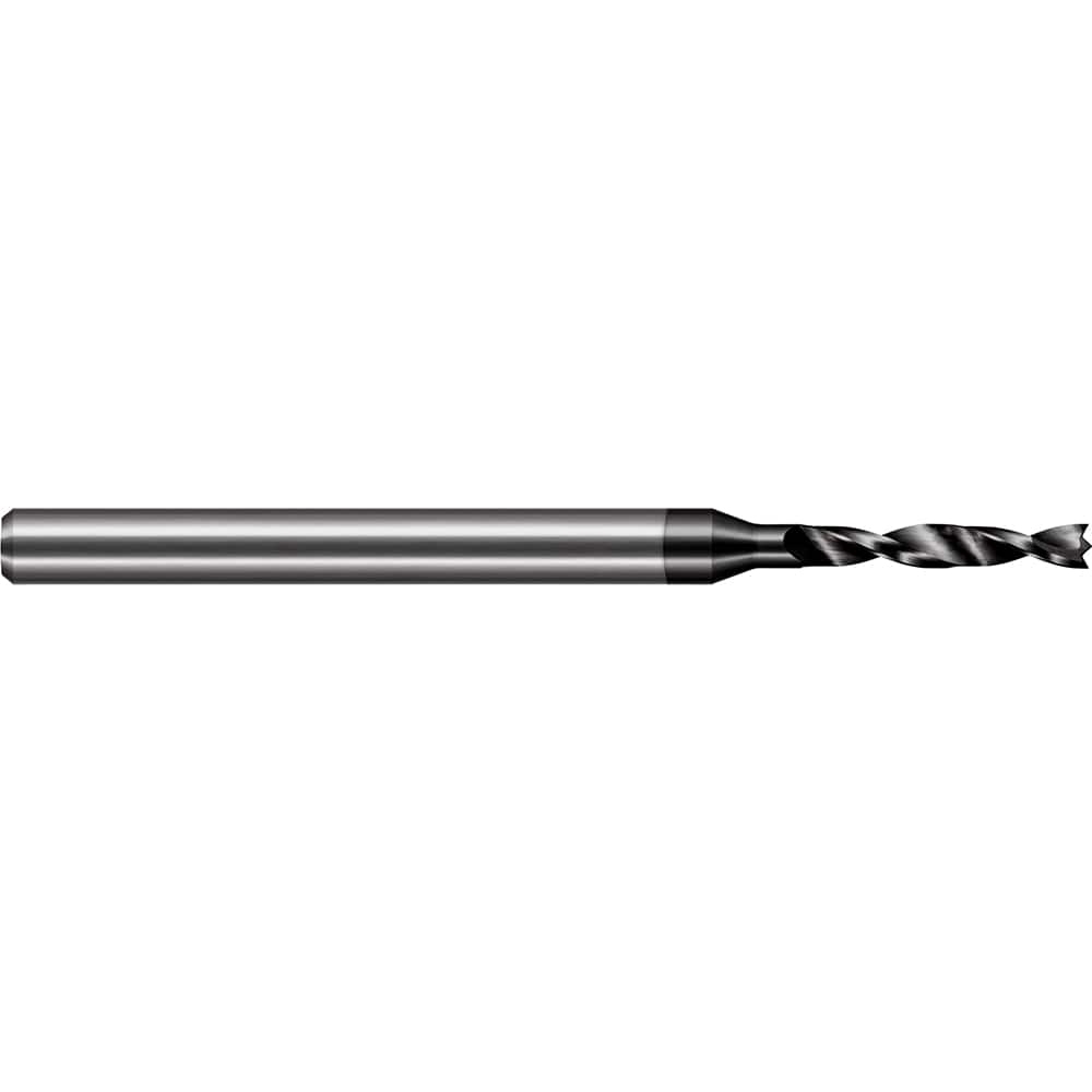 Harvey Tool - Brad-Point Drill Bits; Drill Bit Size (Wire): #65 ; Drill Bit Size (Decimal Inch): 0.0350 ; Drill Bit Size (mm): 0.8890 ; Drill Bit Material: Solid Carbide ; Drill Bit Finish/Coating: Amorphous Diamond ; Flute Length (Inch): 0.236 - Exact Tooling