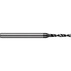 Harvey Tool - Brad-Point Drill Bits; Drill Bit Size (Decimal Inch): 0.0625 ; Drill Bit Size (mm): 1.5870 ; Drill Bit Size (Inch): 1/16 ; Drill Bit Material: Solid Carbide ; Drill Bit Finish/Coating: Amorphous Diamond ; Flute Length (Inch): 0.413 - Exact Tooling
