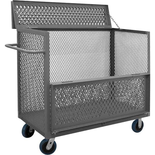 Durham - 3,600 Lb Capacity 1-Shelf 3-Sided Mesh Truck - Exact Tooling