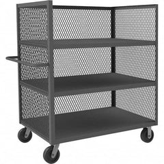 Durham - 3,000 Lb Capacity 3-Shelf 3-Sided Mesh Truck - Exact Tooling