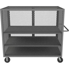 Durham - 2,000 Lb Capacity 3-Shelf Security Mesh Truck - Exact Tooling