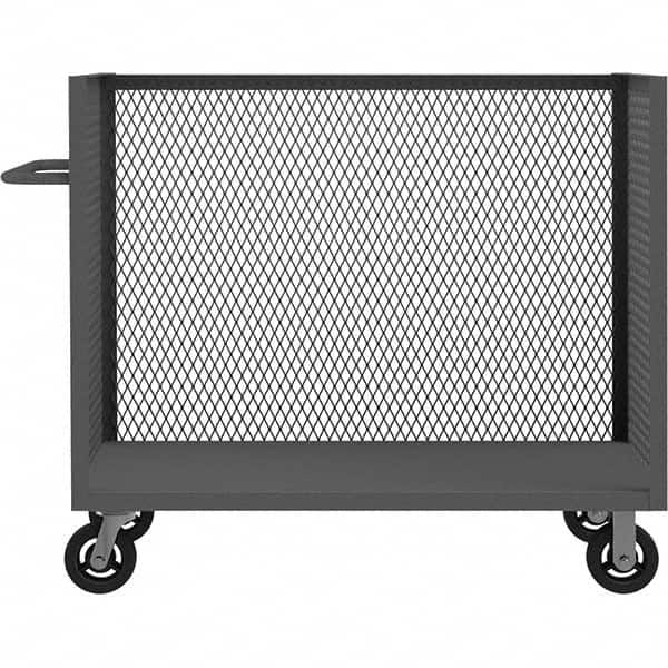Durham - 2,000 Lb Capacity 1-Shelf 3-Sided Mesh Truck - Exact Tooling