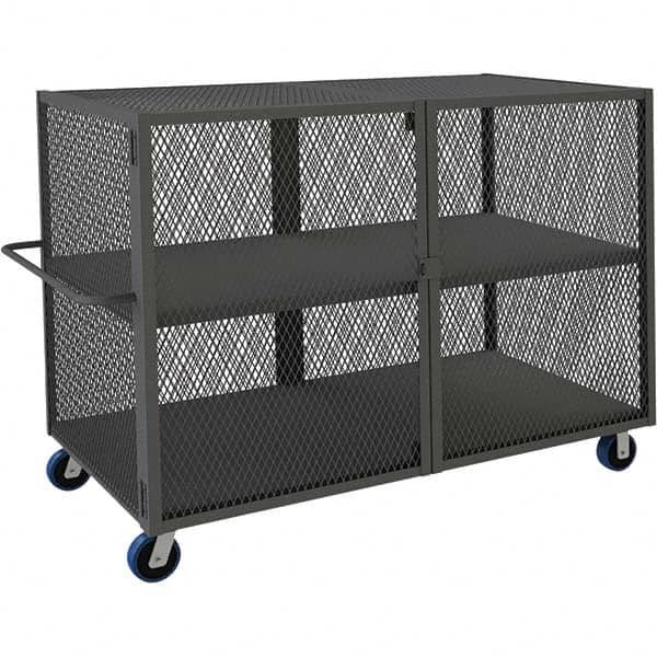 Durham - 2,000 Lb Capacity 2-Shelf Security Mesh Truck - Exact Tooling