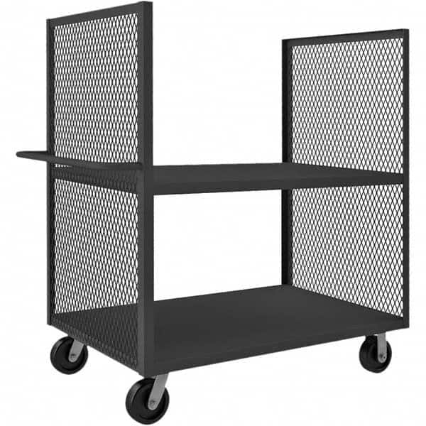 Durham - 2,000 Lb Capacity 2-Shelf 2-Sided Mesh Truck - Exact Tooling