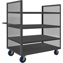 Durham - 2,000 Lb Capacity 4-Shelf 2-Sided Mesh Truck - Exact Tooling