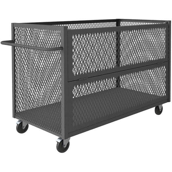 Durham - 1,400 Lb Capacity 1-Shelf 3-Sided Mesh Truck - Exact Tooling