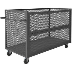 Durham - 1,400 Lb Capacity 1-Shelf 3-Sided Mesh Truck - Exact Tooling