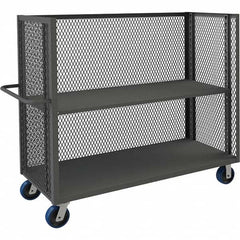Durham - 3,000 Lb Capacity 3-Shelf 3-Sided Mesh Truck - Exact Tooling
