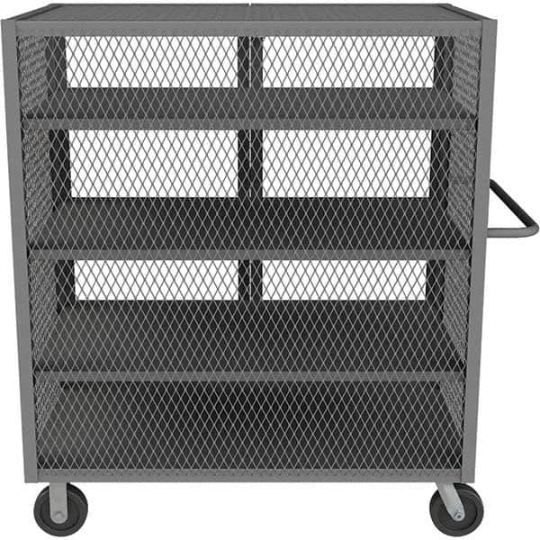 Durham - 2,000 Lb Capacity 4-Shelf Security Mesh Truck - Exact Tooling