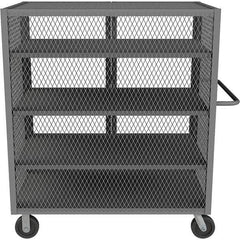 Durham - 2,000 Lb Capacity 4-Shelf Security Mesh Truck - Exact Tooling