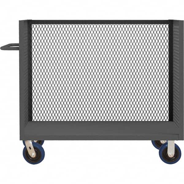 Durham - 3,600 Lb Capacity 1-Shelf 3-Sided Mesh Truck - Exact Tooling