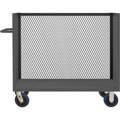 Durham - 3,600 Lb Capacity 1-Shelf 3-Sided Mesh Truck - Exact Tooling