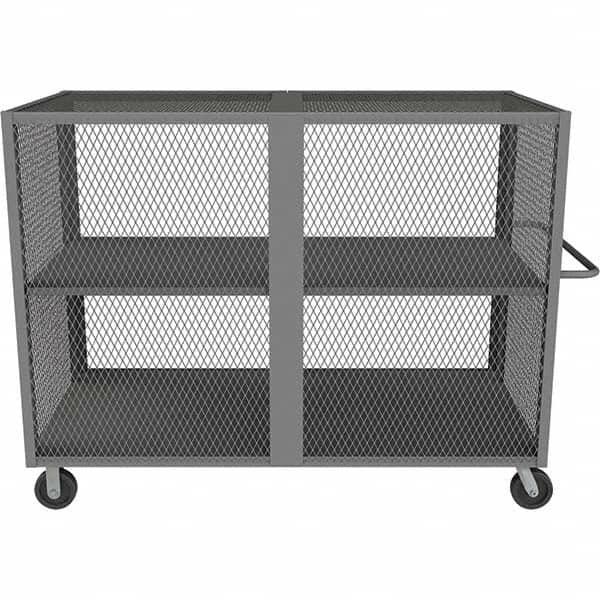 Durham - 2,000 Lb Capacity 2-Shelf Security Mesh Truck - Exact Tooling