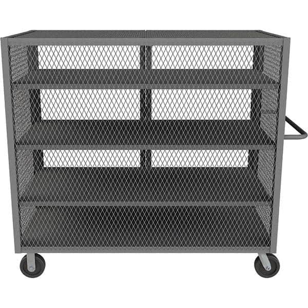 Durham - 2,000 Lb Capacity 4-Shelf Security Mesh Truck - Exact Tooling