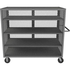 Durham - 2,000 Lb Capacity 4-Shelf Security Mesh Truck - Exact Tooling