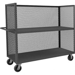 Durham - 3,000 Lb Capacity 2-Shelf 3-Sided Mesh Truck - Exact Tooling