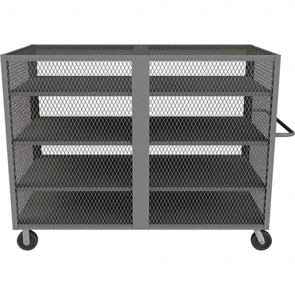 Durham - 2,000 Lb Capacity 4-Shelf Security Mesh Truck - Exact Tooling