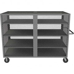 Durham - 2,000 Lb Capacity 4-Shelf Security Mesh Truck - Exact Tooling