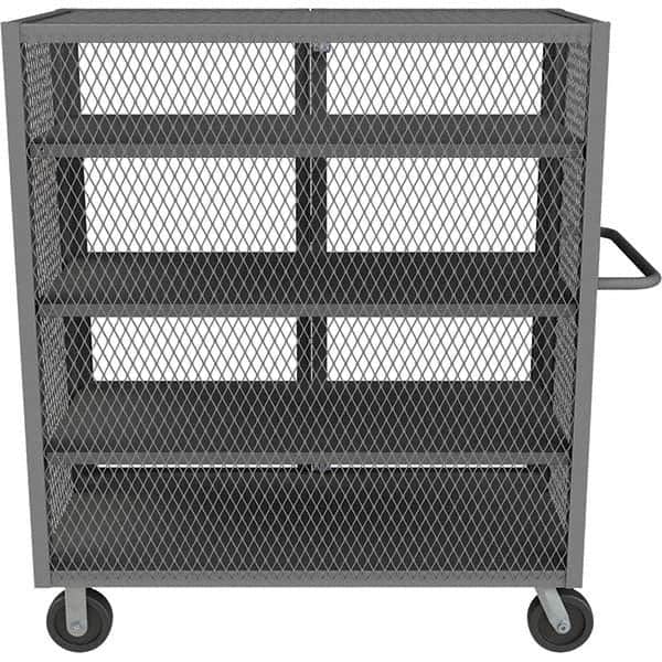 Durham - 2,000 Lb Capacity 4-Shelf Security Mesh Truck - Exact Tooling