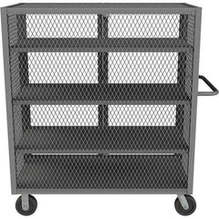 Durham - 2,000 Lb Capacity 4-Shelf Security Mesh Truck - Exact Tooling