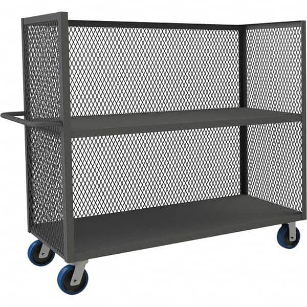 Durham - 3,600 Lb Capacity 2-Shelf 3-Sided Mesh Truck - Exact Tooling