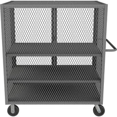 Durham - 2,000 Lb Capacity 3-Shelf Security Mesh Truck - Exact Tooling
