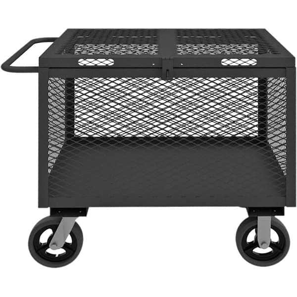 Durham - 2,000 Lb Capacity 1-Shelf 4-Sided Mesh Box Truck - Exact Tooling