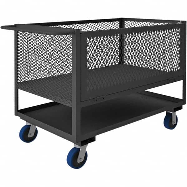 Durham - 2,000 Lb Capacity 2-Shelf 4-Sided Mesh Box Truck - Exact Tooling
