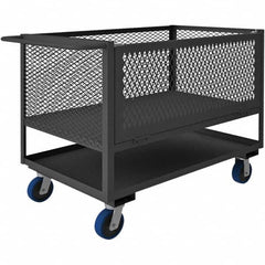 Durham - 2,000 Lb Capacity 2-Shelf 4-Sided Mesh Box Truck - Exact Tooling
