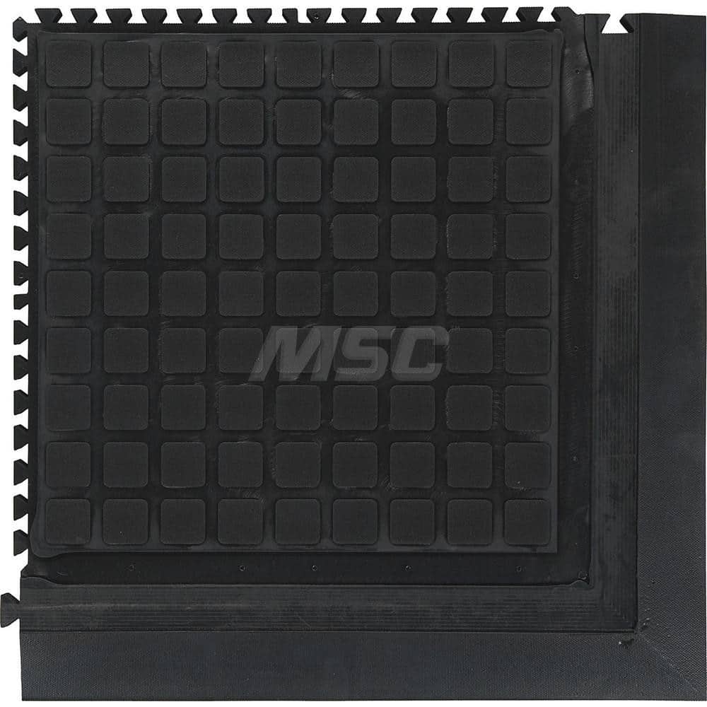 M + A Matting - Anti-Fatigue Matting; Dry or Wet Environment: Dry ; Length (Inch): 21.875 ; Length (Feet): 1.8 ; Width (Inch): 21.875 ; Thickness (Inch): 3/4 ; Surface Pattern: Raised Squares - Exact Tooling