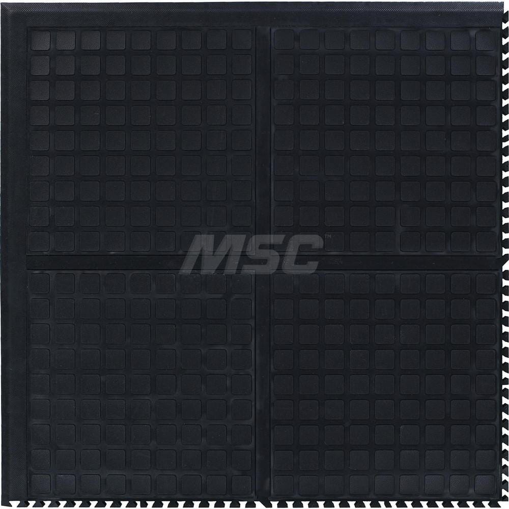 M + A Matting - Anti-Fatigue Matting; Dry or Wet Environment: Dry ; Length (Inch): 36 ; Length (Feet): 3 ; Width (Inch): 36 ; Thickness (Inch): 3/4 ; Surface Pattern: Raised Squares - Exact Tooling