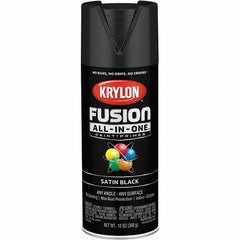Krylon - Spray Paints; Type: Acrylic Enamel Spray Paint ; Color: Black ; Color Family: Black ; Finish: Satin ; Tack-free Dry Time (Minutes): 25 ; Application: Spray - Exact Tooling