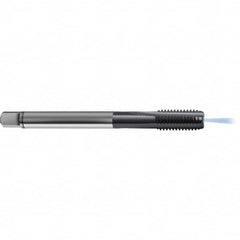 Guhring - M10x1.50 Metric 3 Flute 6HX Bottoming Spiral Flute Tap - High Speed Steel, TiCN Finish, 100mm OAL, Right Hand Flute, Right Hand Thread, D5/D6, Series 4165 - Exact Tooling