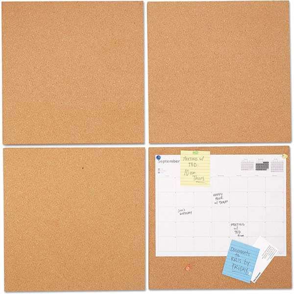 UNIVERSAL - Cork Bulletin Boards Style: Bulletin Color: Brown - Exact Tooling