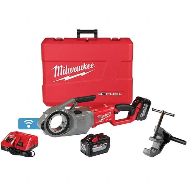 Milwaukee Tool - Power Pipe Threaders Type: Cordless Pipe Threader Voltage: 18 - Exact Tooling