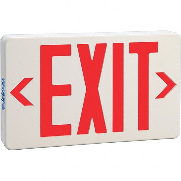 PRO-SOURCE - Illuminated Exit Signs Number of Faces: 2 Letter Color: Red - Exact Tooling