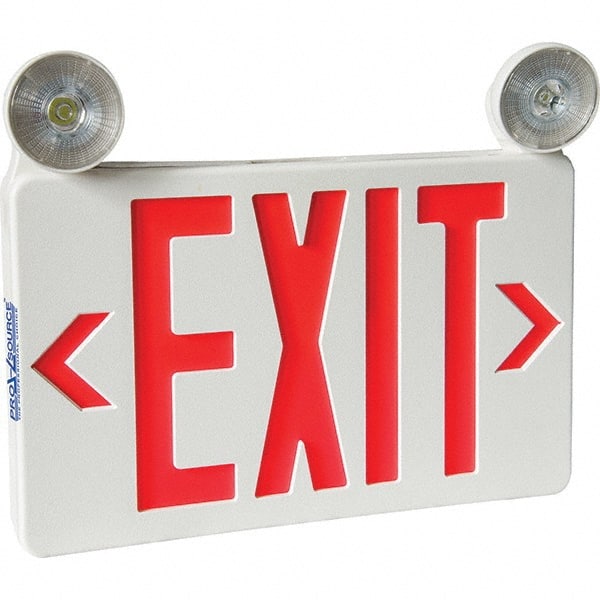PRO-SOURCE - Combination Exit Signs Mounting Type: Universal Mount Number of Faces: 1; 2 - Exact Tooling