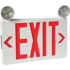 PRO-SOURCE - Combination Exit Signs Mounting Type: Universal Mount Number of Faces: 1; 2 - Exact Tooling