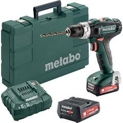 Metabo - 12 Volt 3/8" Keyless Chuck Cordless Hammer Drill - 0 to 21,000 BPM, 0 to 360 & 1,400 RPM, Reversible - Exact Tooling
