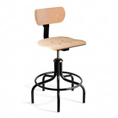 Bevco - 22 to 27" High Adjustable Height Swivel Stool - Exact Tooling