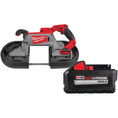 Milwaukee Tool - Cordless Portable Bandsaws; Voltage: 18.00 ; Battery Chemistry: Lithium-Ion ; Maximum Depth of Cut (Inch): 5 ; Low Speed (SFPM): 0 ; High Speed (SFPM): 380 ; Battery Included: Yes - Exact Tooling