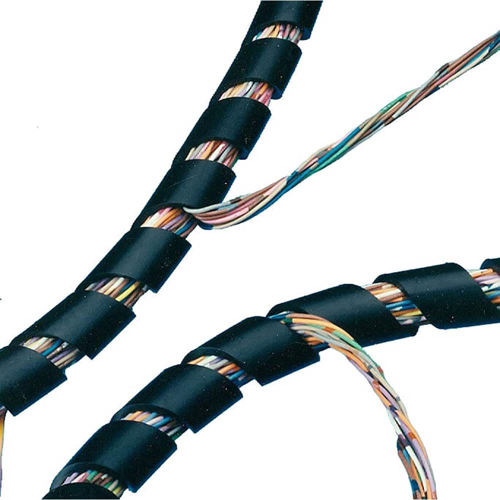 MM Newman - Cable Sleeves; Sleeve Type: Spiral Bundling; Expandable; Wire & Hose Harness; Automotive; Wrap-around; Spiral Wrap ; Inside Diameter (Decimal Inch): .936 ; Inside Diameter (Inch): .936 ; Color: Black ; Resistance Features: Alkali Resistant; A - Exact Tooling