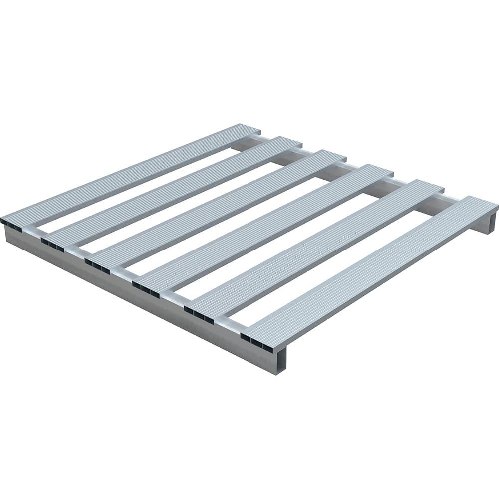 Vestil - Pallets; Type: Half Pallet ; Length (Decimal Inch): 24.0000 ; Width (Decimal Inch): 48.0000 ; Height (Decimal Inch): 4.000000 ; Static Load Capacity (Lb.): 4000.00 ; Color: Silver - Exact Tooling