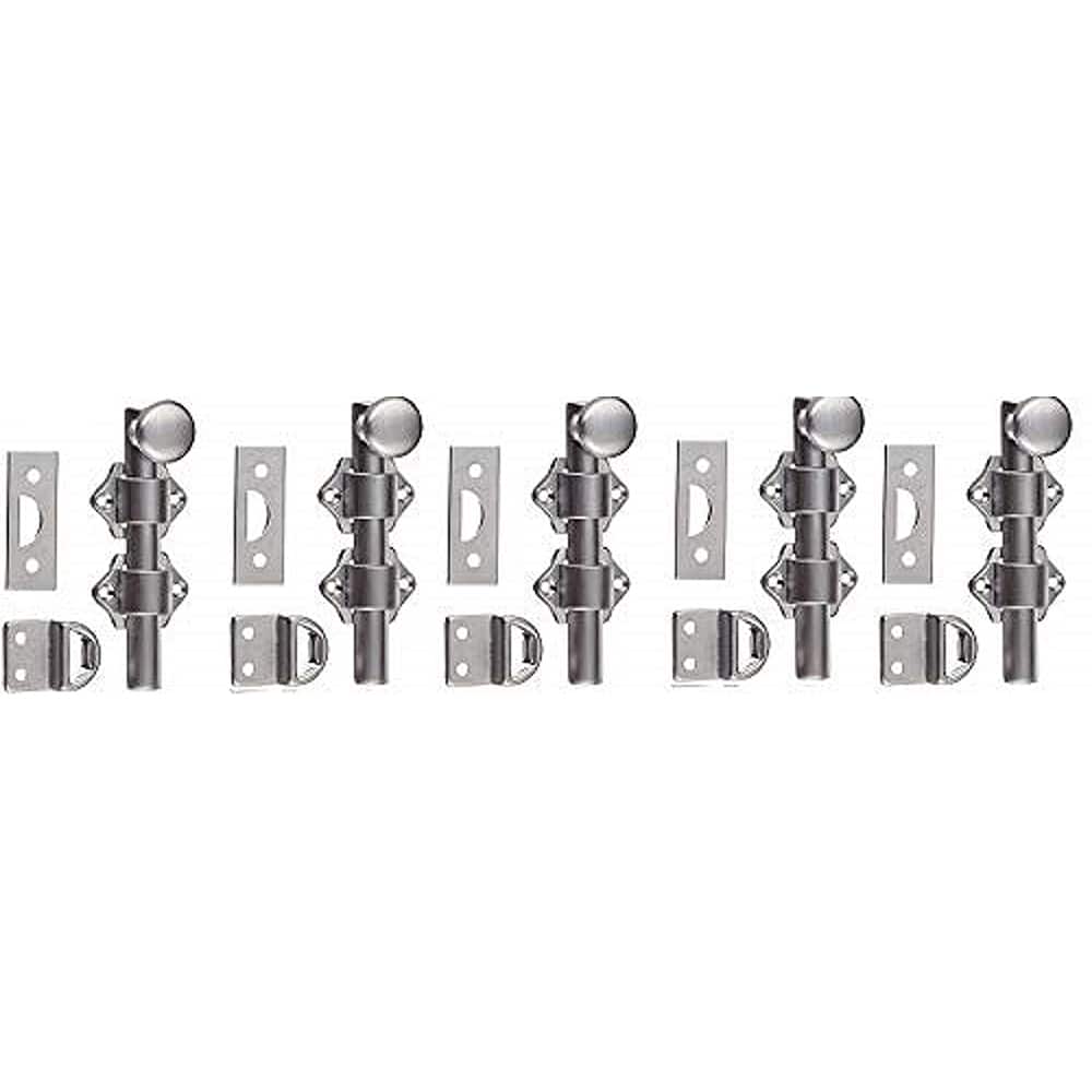 Rockwood - Slide Bolts; Length (Inch): 3 ; Width (Inch): 2 ; Finish/Coating: Satin Chrome - Exact Tooling