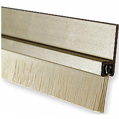 Pemko - Sweeps & Seals; Type: Brush Door Bottom Sweep ; Width (Inch): 1/4 ; Finish/Coating: Clear Anodized Aluminum ; Material: 6063-T6 Aluminum Alloy and Temper Retainer ; Back Strip Brush Width (Inch): 1 ; Bristle Length (Inch): 1.0000 - Exact Tooling