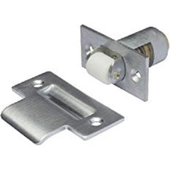 Rockwood - Catches; Length (Inch): 2 ; Height (Inch): 2 ; Width (Inch): 3 ; Finish/Coating: Satin Chrome ; Strike Length: 2-3/4 (Inch); Strike Width: 1-1/8 (Inch) - Exact Tooling