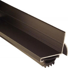 Pemko - Sweeps & Seals; Type: Drip Ledge L Shape Door Shoe ; Width (Inch): 1-1/4 ; Finish/Coating: Dark Bronze Anodized Aluminum ; Material: 6063-T6 Extruded Tempered Aluminum ; Back Strip Brush Width (Inch): 2 ; Bristle Length (Inch): 0.5000 - Exact Tooling