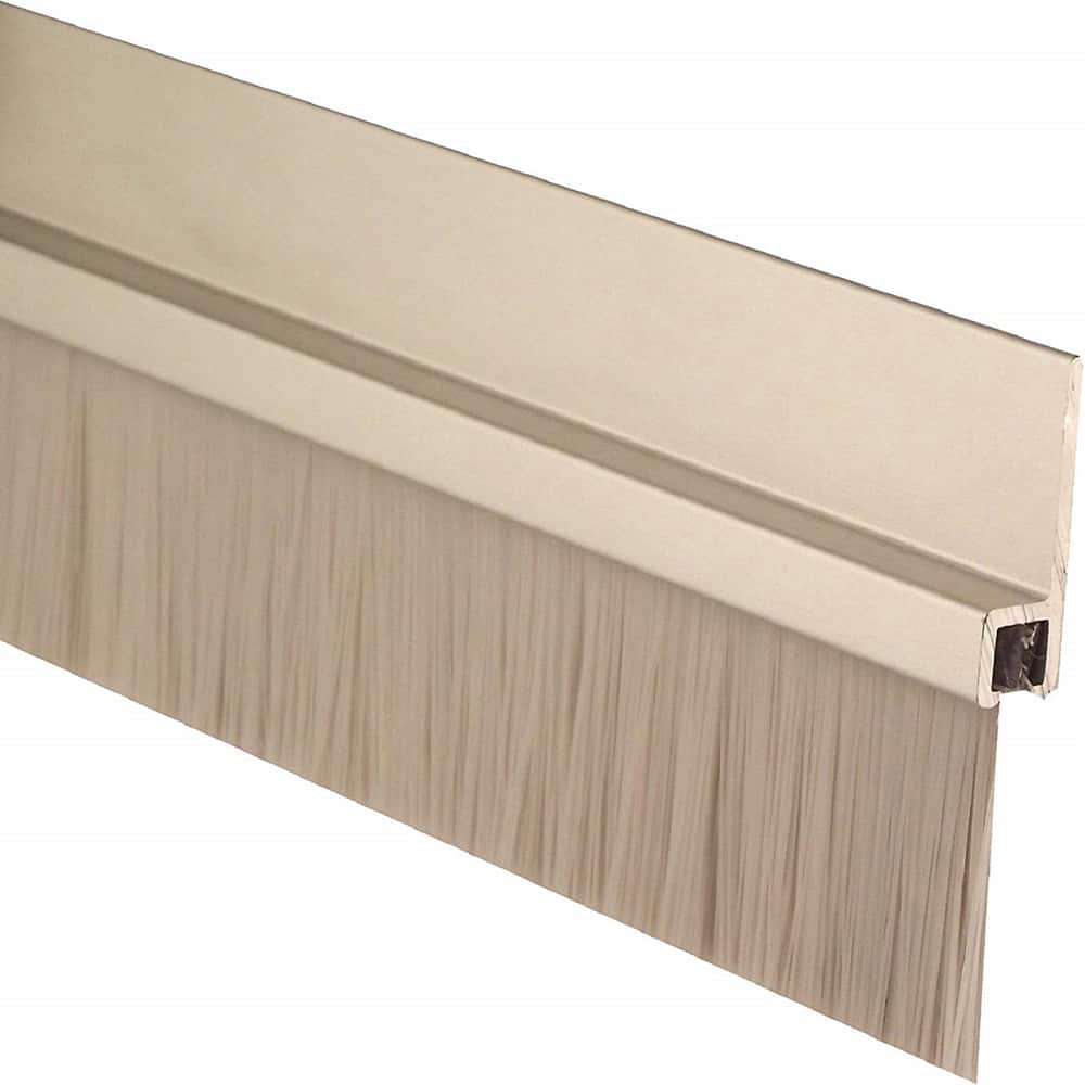 Pemko - Sweeps & Seals; Type: Brush Door Bottom Sweep ; Width (Inch): 1/4 ; Finish/Coating: Clear Anodized Aluminum ; Material: 6063-T6 Aluminum Alloy and Temper Retainer ; Back Strip Brush Width (Inch): 6 ; Bristle Length (Inch): 12.0000 - Exact Tooling